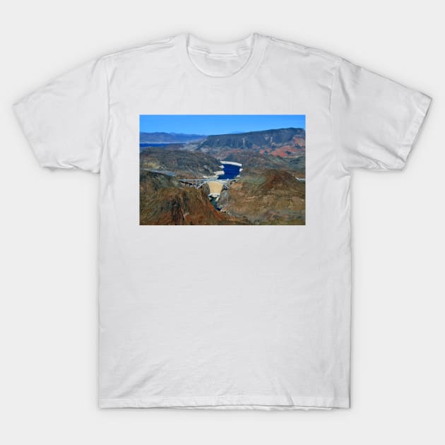 Hoover Dam Pat Tillman Bridge Arizona Nevada America T-Shirt by AndyEvansPhotos